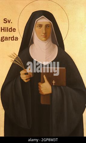 Heilige Hildegard von Bingen Stockfoto