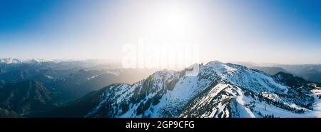 Skigebiet Hochkar in Niederösterreich im Winter. Stockfoto