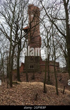 Bismarckturm in Bad Freienwalde. Deutschland EIN Bismarck-Turm ist eine besondere Art von Denkmal zu Ehren seines ersten Kanzlers, Otto vo Stockfoto