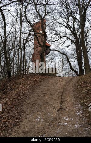 Bismarckturm in Bad Freienwalde. Deutschland EIN Bismarck-Turm ist eine besondere Art von Denkmal zu Ehren seines ersten Kanzlers, Otto vo Stockfoto