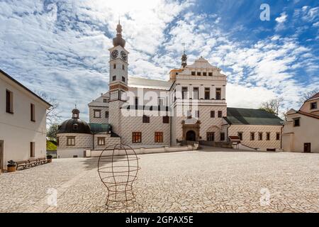 Czech Republic - Renaissance-Schloss in Stadt Pardubice Stockfoto