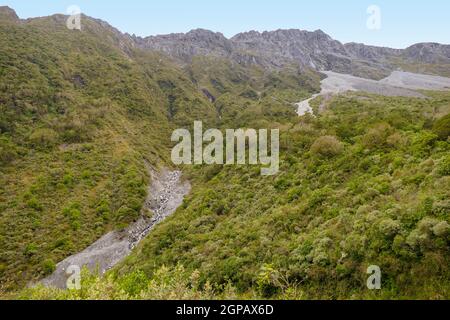 Landschaft rund um den Arthurs Pass in den Südlichen Alpen von New Seeland Stockfoto