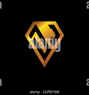 Initial Logo Monogramm Brief, Logo-Design, Logo Brief, Monogramm Design Vorlage, Monogramm Initial. Stock Vektor