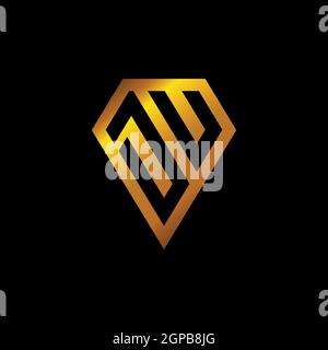 Initial Logo Monogramm Brief, Logo-Design, Logo Brief, Monogramm Design Vorlage, Monogramm Initial. Stock Vektor