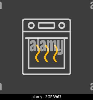 Symbol für die Vektorküche des Elektroofens. Diagrammsymbol für das Kochen von Website-Design, Logo, App, UI Stockfoto