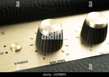 Retro- und Vintage-Lautsprecher für Rockmusik Stockfoto