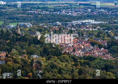 Panoramablick auf die Stadt Kronberg im Rhein-Main-Gebiet bei Frankfurt, Hessen, Deutschland Stockfoto