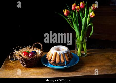 Babka - ein Osterschwammkuchen zum Verlieben Stockfoto