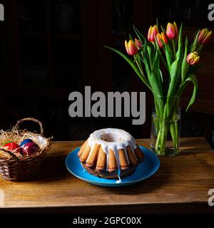 Babka - ein Osterschwammkuchen zum Verlieben Stockfoto