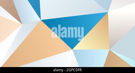 Abstrakter Dreieck-Hintergrund, Low-Poly-3D-Illustration, geometrisches Polygonmuster Stockfoto