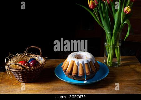 Babka - ein Osterschwammkuchen zum Verlieben Stockfoto