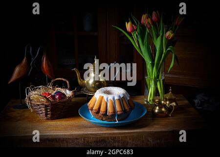 Babka - ein Osterschwammkuchen zum Verlieben Stockfoto