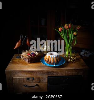 Babka - ein Osterschwammkuchen zum Verlieben Stockfoto