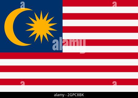 Ein Malaysia Flagge Hintergrundbild große Datei mond sterne Rot weißen Streifen der Herrlichkeit Malay Stockfoto