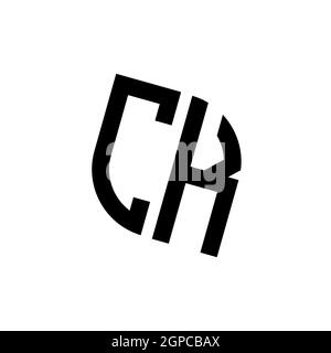 CH-Logo mit goldenen Diamant-Form Stil Vektor, Monogramm geometrische goldene Form Stil isoliert auf schwarzem Hintergrund Stock Vektor