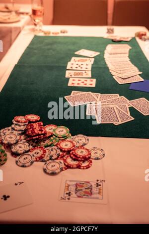 Bild von Texas Holdem (Poker). Aufnahmeort: Metropolregion Tokio Stockfoto