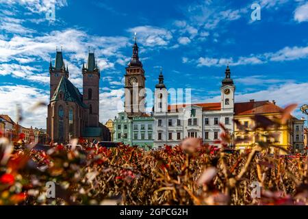 Gotische Kathedrale des Heiligen Geistes. Hradec Kralove. Stockfoto