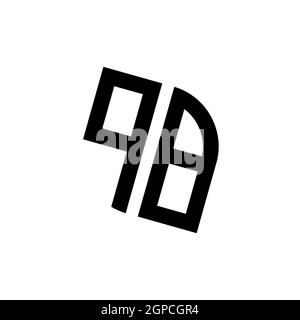 PB-Logo mit geometrischer Form Vektor Monogramm Design-Vorlage isoliert auf weißem Hintergrund Stock Vektor