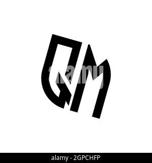 QM-Logo mit geometrischer Form Vektor Monogramm Design-Vorlage auf weißem Hintergrund isoliert Stock Vektor