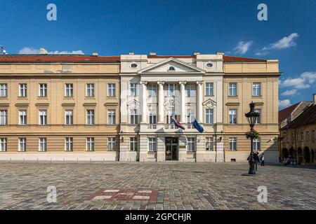 Kroatisches Parlamentsgebäude am Markusplatz, Zagreb, Kroatien Stockfoto