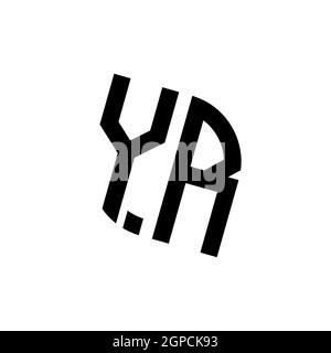 YR-Logo mit geometrischer Form Vektor Monogramm Design-Vorlage auf weißem Hintergrund isoliert Stock Vektor