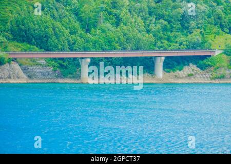 Chubetsu Lake Damm (Hokkaido Kamikawa-gun). Aufnahmeort: Hokkaido Stockfoto