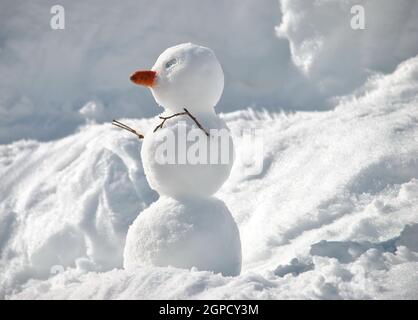 Mount Hermon mit Schnee. Das Skigebiet. Israel Stockfoto