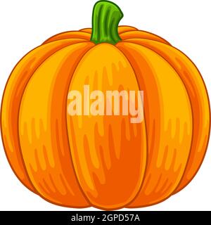 Kürbis Gemüse Cartoon Food Drawing Stock Vektor