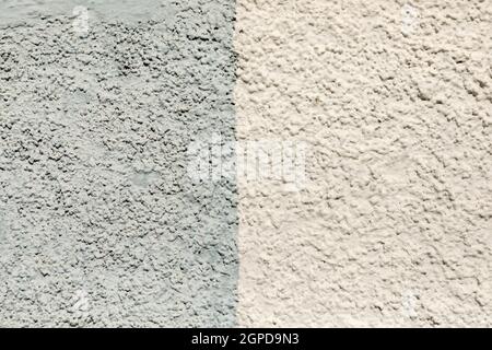 Außenwand mit zwei Arten von Farbe für Gebrauch wallpaper Stockfoto