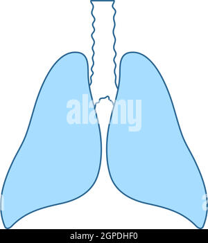 Symbol Für Menschliche Lungen Stock Vektor
