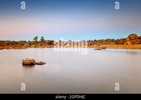 Foto in der natürlichen Umgebung von Barruecos genommen. Der Extremadura. Spanien. Stockfoto