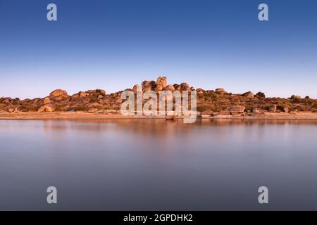 Foto in der natürlichen Umgebung von Barruecos genommen. Der Extremadura. Spanien. Stockfoto