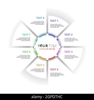 Kreis Creative Diagramm Business Plan Konzept Infografik Element Vorlage Stock Vektor