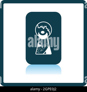 Symbol Für „Criminal Peeping Through Keyhole“ Stock Vektor