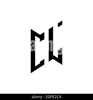 CL Monogram – Vorlage für geometrische Formen. Monogram anfänglicher Design-Vektor auf weißem Hintergrund isoliert Stock Vektor