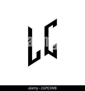 LC Monogram – Vorlage für geometrische Formen. Monogram anfänglicher Design-Vektor auf weißem Hintergrund isoliert Stock Vektor