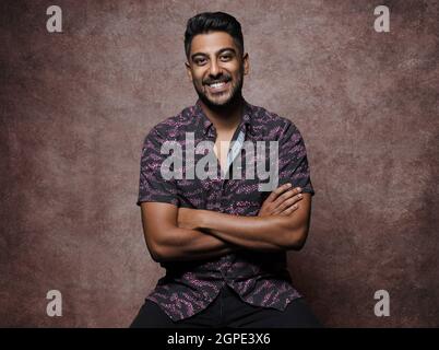 Porträt des Schauspielers Ritesh Rajan beim Asian Pacific Film Festival 2021 in Los Angeles am Dienstag, den 28. September 2021, im ARATANI Theater im Japanese Amer?ican Cultural & Community Center in Los Angeles, CA. (Foto von Sthanlee B. Mirador/Sipa USA) Stockfoto