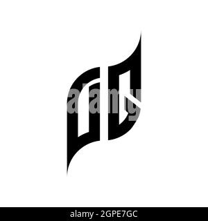 DQ Monogram – Vorlage für geometrische Formen. Monogram anfänglicher Design-Vektor auf weißem Hintergrund isoliert Stock Vektor