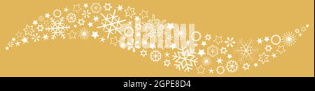 weihnachten Schnee Sterne Welle Stock Vektor