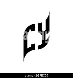 CY Monogram – Vorlage für geometrische Formen. Monogram anfänglicher Design-Vektor auf weißem Hintergrund isoliert Stock Vektor