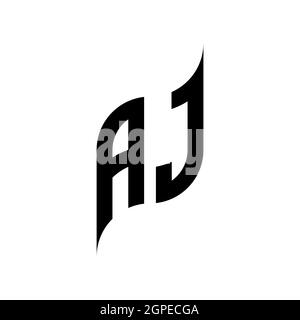 AJ Monogram – Vorlage für geometrische Formen. Monogram anfänglicher Design-Vektor auf weißem Hintergrund isoliert Stock Vektor
