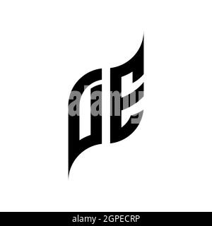 DE Monogram – Vorlage für geometrische Formen. Monogram anfänglicher Design-Vektor auf weißem Hintergrund isoliert Stock Vektor