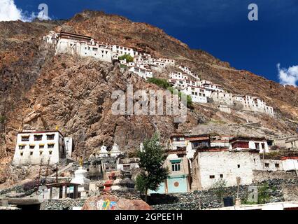 Karsha gompa - buddhistisches Kloster in Zanskar Tal - Ladakh - Jamu und Kaschmir - Indien Stockfoto