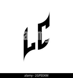 LC Monogram – Vorlage für geometrische Formen. Monogram anfänglicher Design-Vektor auf weißem Hintergrund isoliert Stock Vektor