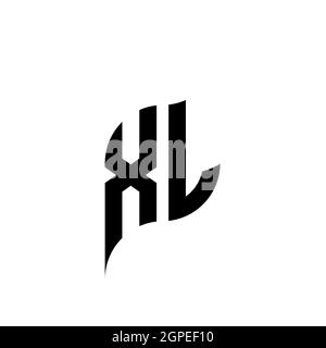 XL Monogram – Vorlage mit geometrischer Form. Monogram anfänglicher Design-Vektor auf weißem Hintergrund isoliert Stock Vektor