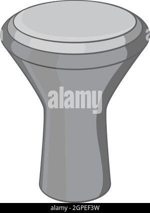 Darbuka Instrument Symbol, grauen monochromen Stil Stock Vektor