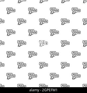 Blase reden mit Grüßen im Inneren Muster Stock Vektor