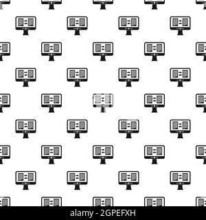 Computer-Bildschirm mit Übersetzer app Muster Stock Vektor