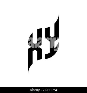 XY Monogram – Vorlage für geometrische Formen. Monogram anfänglicher Design-Vektor auf weißem Hintergrund isoliert Stock Vektor
