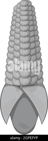 Corn Cob Symbol, grauen Stil Monochrom Stock Vektor